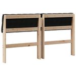 Casa si Gradina - Mobilier - Paturi si accesorii - Accesorii paturi - Tablie de pat tapitata Negru 140 cm Lemn de pin masiv - Infinity.ro