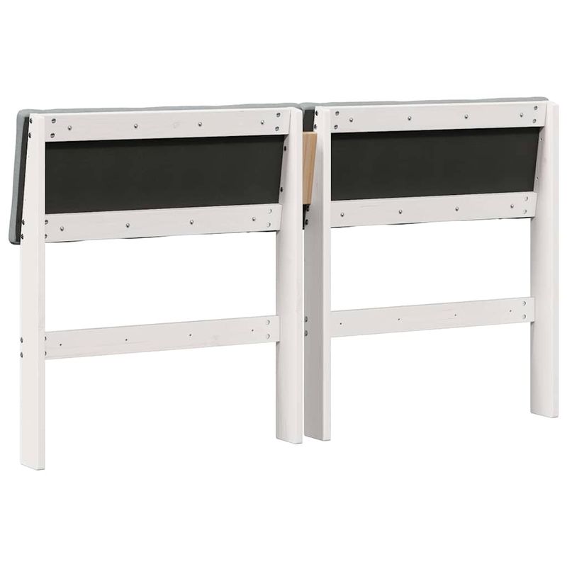 Casa si Gradina - Mobilier - Paturi si accesorii - Accesorii paturi - Tablie de pat tapitata Gri deschis 140 cm Lemn de pin masiv - Infinity.ro