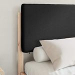Casa si Gradina - Mobilier - Paturi si accesorii - Paturi - Cadru de pat cu tablie tapitata cu headboard Negru 120 x 190 cm - Infinity.ro