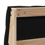 Casa si Gradina - Mobilier - Paturi si accesorii - Accesorii paturi - Tablie de pat tapitata Negru 140 cm Lemn de pin masiv - Infinity.ro