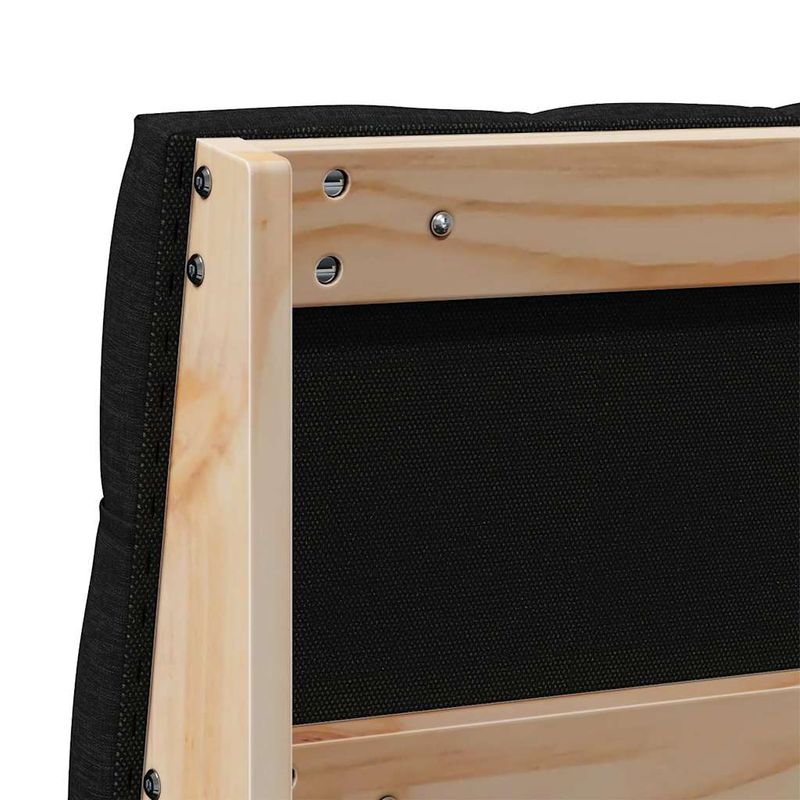 Casa si Gradina - Mobilier - Paturi si accesorii - Accesorii paturi - Tablie de pat tapitata Negru 140 cm Lemn de pin masiv - Infinity.ro