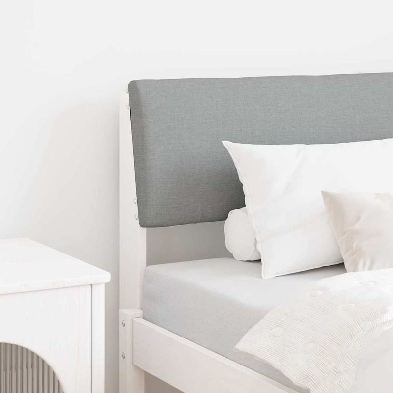 Casa si Gradina - Mobilier - Paturi si accesorii - Accesorii paturi - Tablie de pat tapitata Gri deschis 80 cm Lemn de pin masiv - Infinity.ro