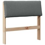 Casa si Gradina - Mobilier - Paturi si accesorii - Accesorii paturi - Tablie de pat tapitata Gri inchis 75 cm Lemn de pin masiv - Infinity.ro