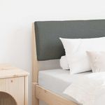 Casa si Gradina - Mobilier - Paturi si accesorii - Accesorii paturi - Tablie de pat tapitata Gri inchis 75 cm Lemn de pin masiv - Infinity.ro