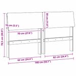 Casa si Gradina - Mobilier - Paturi si accesorii - Accesorii paturi - Tablie de pat tapitata Gri deschis 140 cm Lemn de pin masiv - Infinity.ro