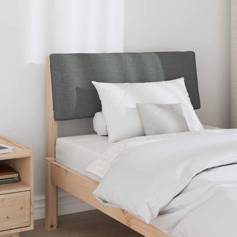 Casa si Gradina - Mobilier - Paturi si accesorii - Accesorii paturi - Tablie de pat tapitata Gri inchis 75 cm Lemn de pin masiv - Infinity.ro