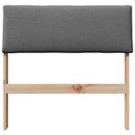 Casa si Gradina - Mobilier - Paturi si accesorii - Accesorii paturi - Tablie de pat tapitata Gri inchis 75 cm Lemn de pin masiv - Infinity.ro