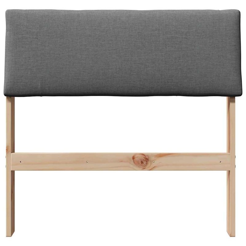 Casa si Gradina - Mobilier - Paturi si accesorii - Accesorii paturi - Tablie de pat tapitata Gri inchis 75 cm Lemn de pin masiv - Infinity.ro