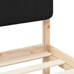 Casa si Gradina - Mobilier - Paturi si accesorii - Paturi - Cadru de pat cu tablie tapitata cu headboard Negru 120 x 190 cm - Infinity.ro