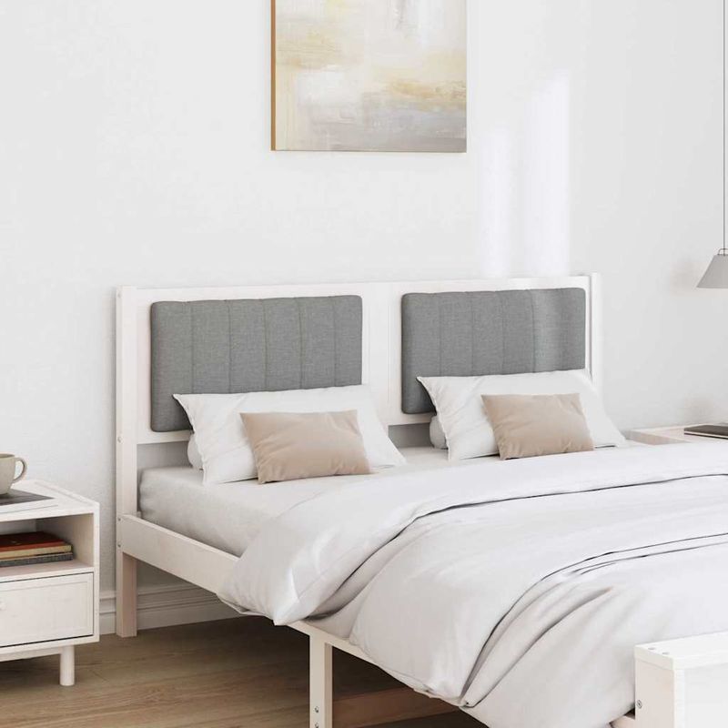 Casa si Gradina - Mobilier - Paturi si accesorii - Accesorii paturi - Tablie de pat tapitata cu Tablie de pat Alb 135 cm Lemn de pin masiv - Infinity.ro