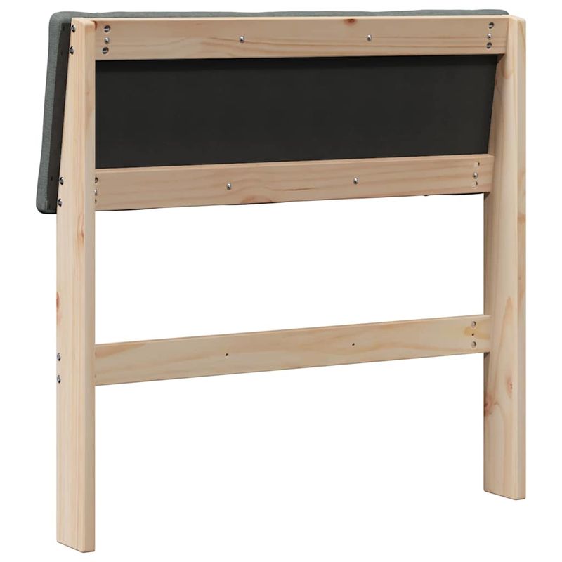 Casa si Gradina - Mobilier - Paturi si accesorii - Accesorii paturi - Tablie de pat tapitata Gri inchis 75 cm Lemn de pin masiv - Infinity.ro