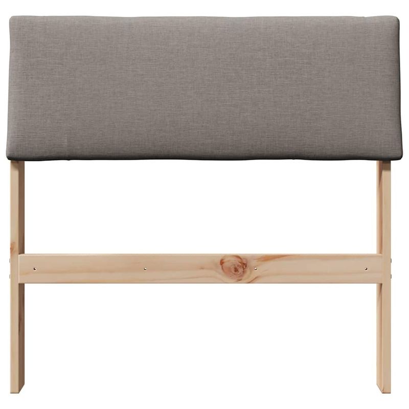 Casa si Gradina - Mobilier - Paturi si accesorii - Accesorii paturi - Tablie de pat tapitata Gri taupe 80 cm Lemn de pin masiv - Infinity.ro