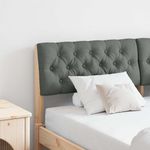 Casa si Gradina - Mobilier - Paturi si accesorii - Accesorii paturi - Tablie de pat tapitata Gri inchis 140 cm Lemn de pin masiv - Infinity.ro