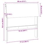 Casa si Gradina - Mobilier - Paturi si accesorii - Accesorii paturi - Tablie de pat tapitata Gri deschis 80 cm Lemn de pin masiv - Infinity.ro