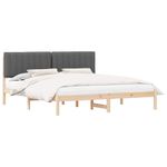 Casa si Gradina - Mobilier - Paturi si accesorii - Paturi - Cadru de pat cu tablie tapitata Gri inchis 180 x 200 cm - Infinity.ro