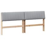 Casa si Gradina - Mobilier - Paturi si accesorii - Accesorii paturi - Tablie de pat tapitata Gri deschis 180 cm Lemn de pin masiv - Infinity.ro