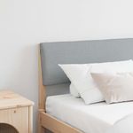 Casa si Gradina - Mobilier - Paturi si accesorii - Accesorii paturi - Tablie de pat tapitata Gri deschis 180 cm Lemn de pin masiv - Infinity.ro