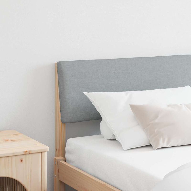 Casa si Gradina - Mobilier - Paturi si accesorii - Accesorii paturi - Tablie de pat tapitata Gri deschis 180 cm Lemn de pin masiv - Infinity.ro