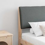Casa si Gradina - Mobilier - Paturi si accesorii - Accesorii paturi - Tablie de pat tapitata Gri inchis 180 cm Lemn de pin masiv - Infinity.ro