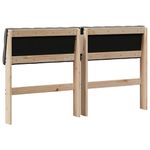 Casa si Gradina - Mobilier - Paturi si accesorii - Accesorii paturi - Tablie de pat tapitata Gri inchis 140 cm Lemn de pin masiv - Infinity.ro