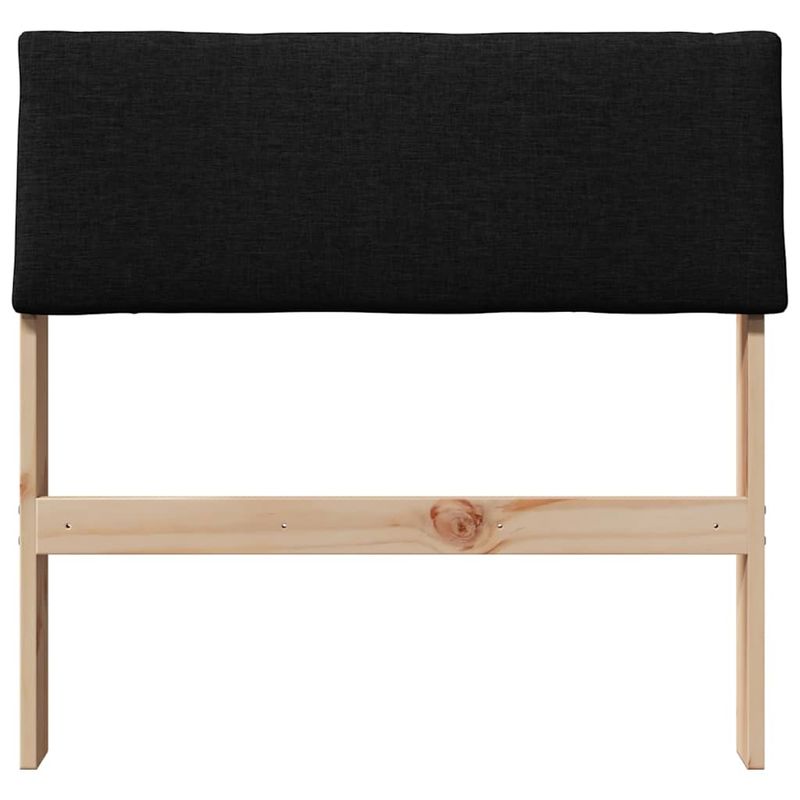 Casa si Gradina - Mobilier - Paturi si accesorii - Accesorii paturi - Tablie de pat tapitata Negru 75 cm Lemn de pin masiv - Infinity.ro