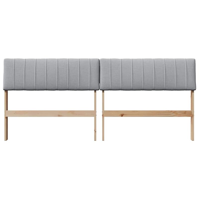 Casa si Gradina - Mobilier - Paturi si accesorii - Accesorii paturi - Tablie de pat tapitata Gri deschis 180 cm Lemn de pin masiv - Infinity.ro