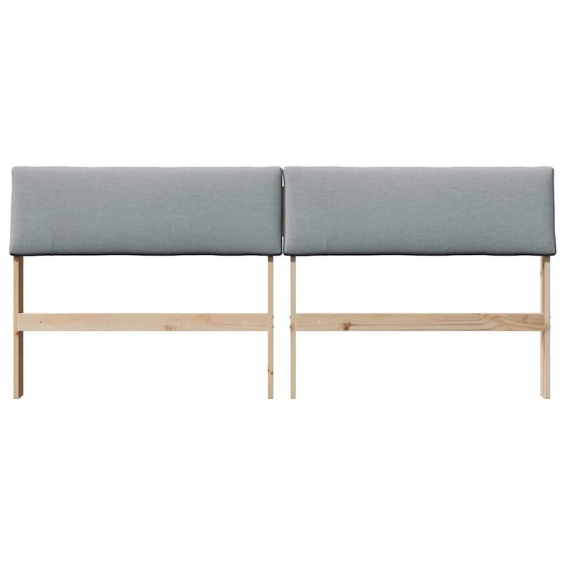 Casa si Gradina - Mobilier - Paturi si accesorii - Accesorii paturi - Tablie de pat tapitata Gri deschis 180 cm Lemn de pin masiv - Infinity.ro