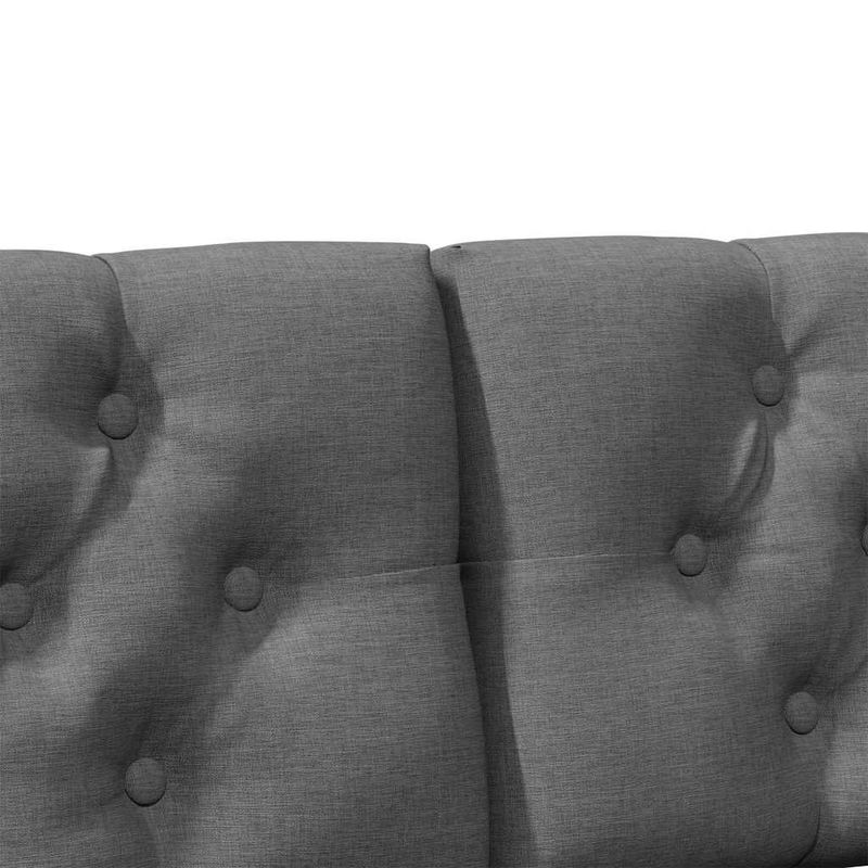 Casa si Gradina - Mobilier - Paturi si accesorii - Accesorii paturi - Tablie de pat tapitata Gri inchis 140 cm Lemn de pin masiv - Infinity.ro