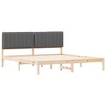Casa si Gradina - Mobilier - Paturi si accesorii - Paturi - Cadru de pat cu tablie tapitata Gri inchis 180 x 200 cm - Infinity.ro