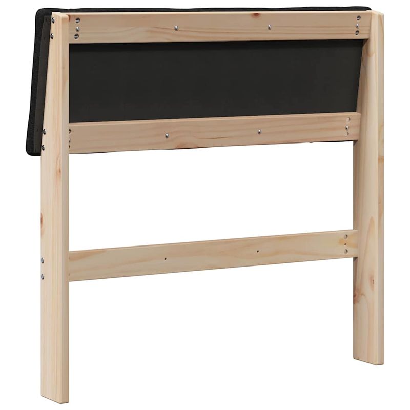 Casa si Gradina - Mobilier - Paturi si accesorii - Accesorii paturi - Tablie de pat tapitata Negru 75 cm Lemn de pin masiv - Infinity.ro