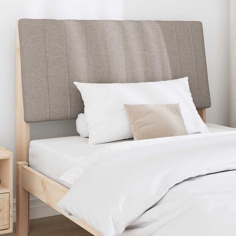 Casa si Gradina - Mobilier - Paturi si accesorii - Accesorii paturi - Tablie de pat tapitata Gri taupe 100 cm Lemn de pin masiv - Infinity.ro