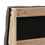 Casa si Gradina - Mobilier - Paturi si accesorii - Accesorii paturi - Tablie de pat tapitata Gri inchis 140 cm Lemn de pin masiv - Infinity.ro
