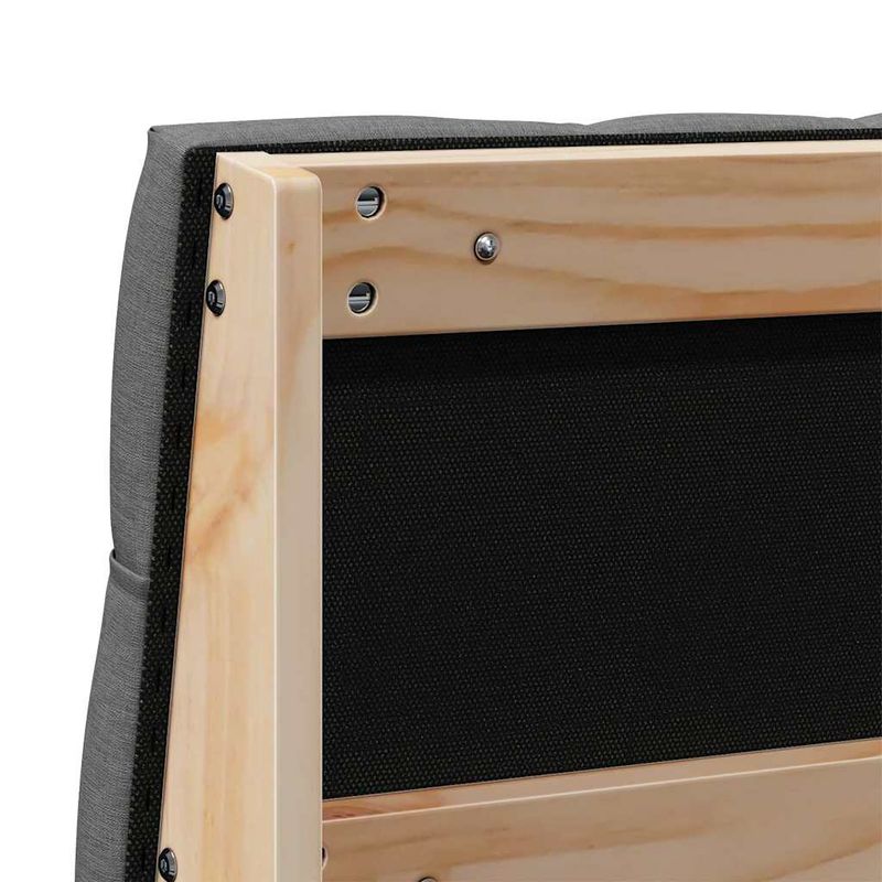 Casa si Gradina - Mobilier - Paturi si accesorii - Accesorii paturi - Tablie de pat tapitata Gri inchis 140 cm Lemn de pin masiv - Infinity.ro