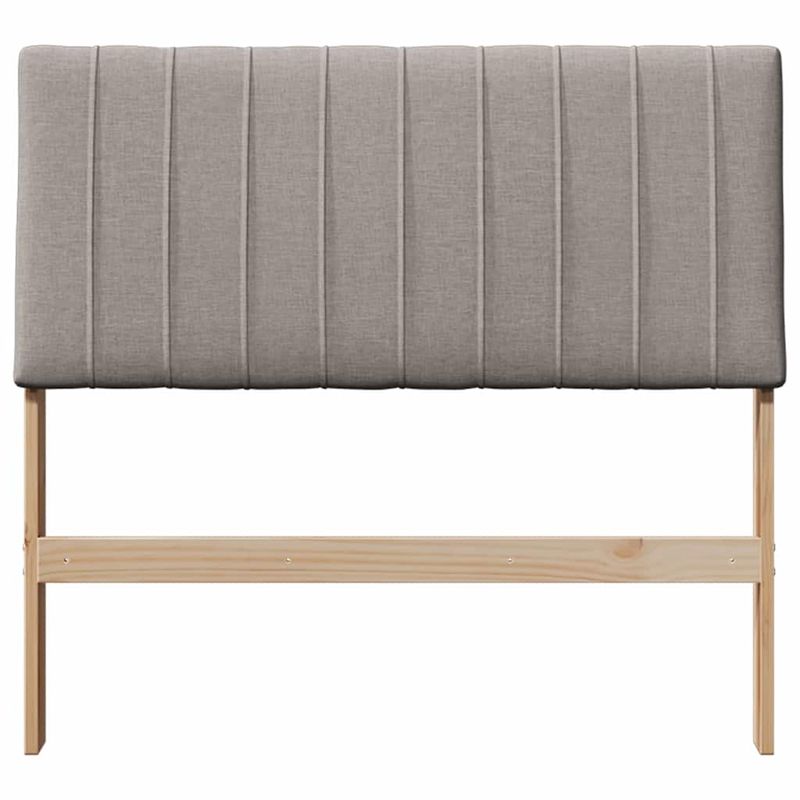 Casa si Gradina - Mobilier - Paturi si accesorii - Accesorii paturi - Tablie de pat tapitata Gri taupe 100 cm Lemn de pin masiv - Infinity.ro