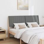 Casa si Gradina - Mobilier - Paturi si accesorii - Accesorii paturi - Tablie de pat tapitata Gri inchis 160 cm Lemn de pin masiv - Infinity.ro