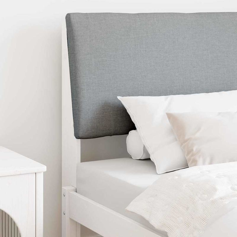 Casa si Gradina - Mobilier - Paturi si accesorii - Accesorii paturi - Tablie de pat tapitata Gri deschis 90 cm Lemn de pin masiv - Infinity.ro