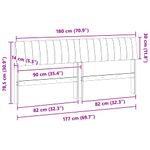 Casa si Gradina - Mobilier - Paturi si accesorii - Accesorii paturi - Tablie de pat tapitata Gri deschis 180 cm Lemn de pin masiv - Infinity.ro