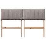 Casa si Gradina - Mobilier - Paturi si accesorii - Accesorii paturi - Tablie de pat tapitata Gri taupe 120 cm Lemn de pin masiv - Infinity.ro