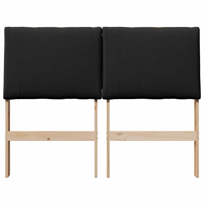 Casa si Gradina - Mobilier - Paturi si accesorii - Accesorii paturi - Tablie de pat tapitata Negru 135 cm Lemn de pin masiv - Infinity.ro
