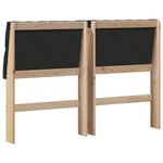 Casa si Gradina - Mobilier - Paturi si accesorii - Accesorii paturi - Tablie de pat tapitata Negru 135 cm Lemn de pin masiv - Infinity.ro