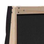 Casa si Gradina - Mobilier - Paturi si accesorii - Accesorii paturi - Tablie de pat tapitata Negru 135 cm Lemn de pin masiv - Infinity.ro