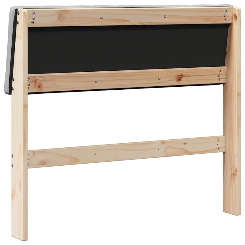 Casa si Gradina - Mobilier - Paturi si accesorii - Accesorii paturi - Tablie de pat tapitata Gri deschis 90 cm Lemn de pin masiv - Infinity.ro