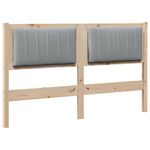 Casa si Gradina - Mobilier - Paturi si accesorii - Accesorii paturi - Tablie de pat tapitata cu Tablie de pat Maro 140 cm Lemn de pin masiv - Infinity.ro