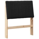 Casa si Gradina - Mobilier - Paturi si accesorii - Accesorii paturi - Tablie de pat tapitata Negru 75 cm Lemn de pin masiv - Infinity.ro