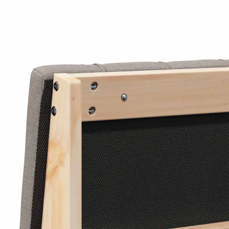 Casa si Gradina - Mobilier - Paturi si accesorii - Accesorii paturi - Tablie de pat tapitata Gri taupe 120 cm Lemn de pin masiv - Infinity.ro