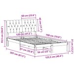 Casa si Gradina - Mobilier - Paturi si accesorii - Paturi - Cadru de pat cu tablie tapitata cu headboard Alb 120 x 190 cm - Infinity.ro