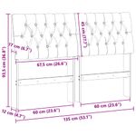 Casa si Gradina - Mobilier - Paturi si accesorii - Accesorii paturi - Tablie de pat tapitata Negru 135 cm Lemn de pin masiv - Infinity.ro