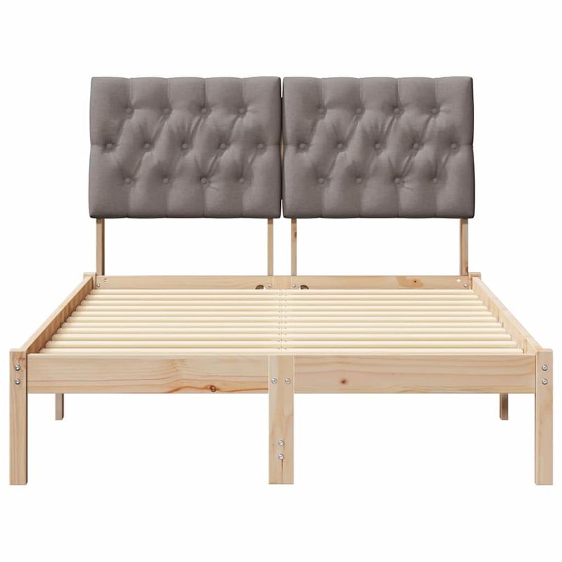 Casa si Gradina - Mobilier - Paturi si accesorii - Paturi - Cadru de pat cu tablie tapitata cu headboard Maro 120 x 200 cm - Infinity.ro