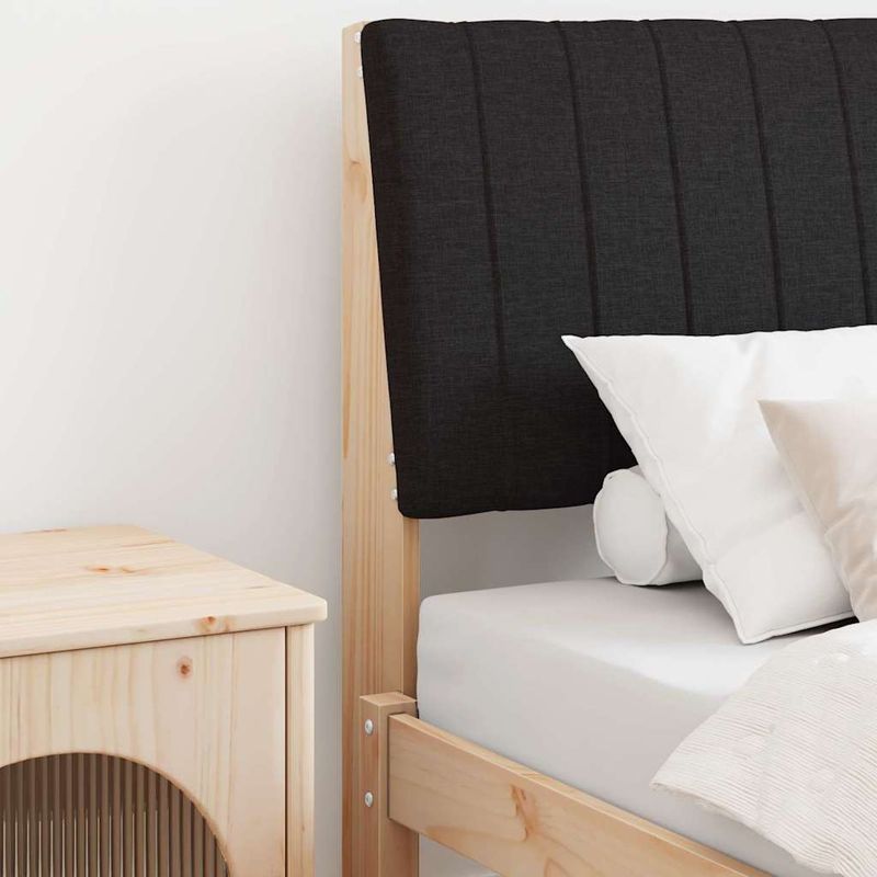 Casa si Gradina - Mobilier - Paturi si accesorii - Accesorii paturi - Tablie de pat tapitata Negru 75 cm Lemn de pin masiv - Infinity.ro