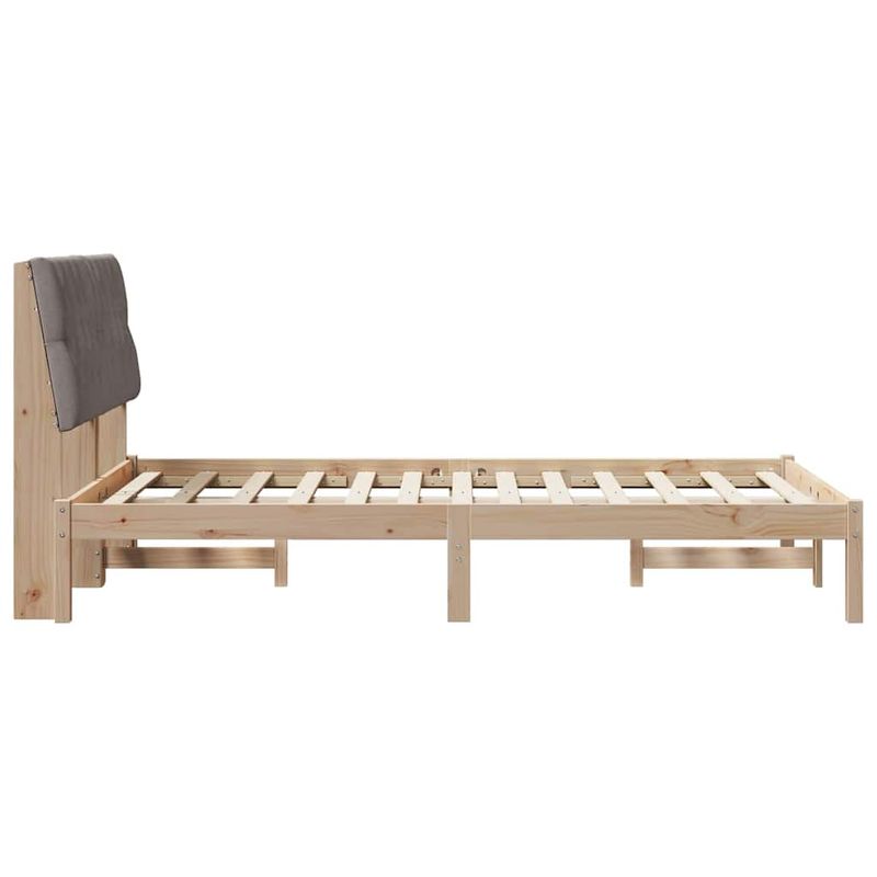 Casa si Gradina - Mobilier - Paturi si accesorii - Paturi - Cadru de pat cu tablie tapitata cu headboard Maro 120 x 200 cm - Infinity.ro